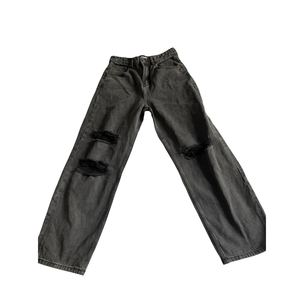 Motel denim jeans black Sz M -28 Women's Wide Leg Cotton